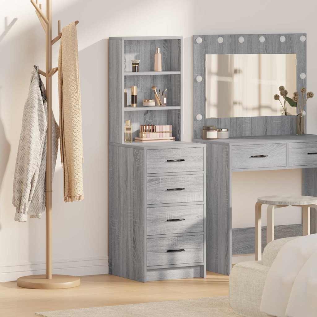 Haut Armoire Sonoma gris 40 x 41 x 135 cm Bois d'ingénierie - XIOS
