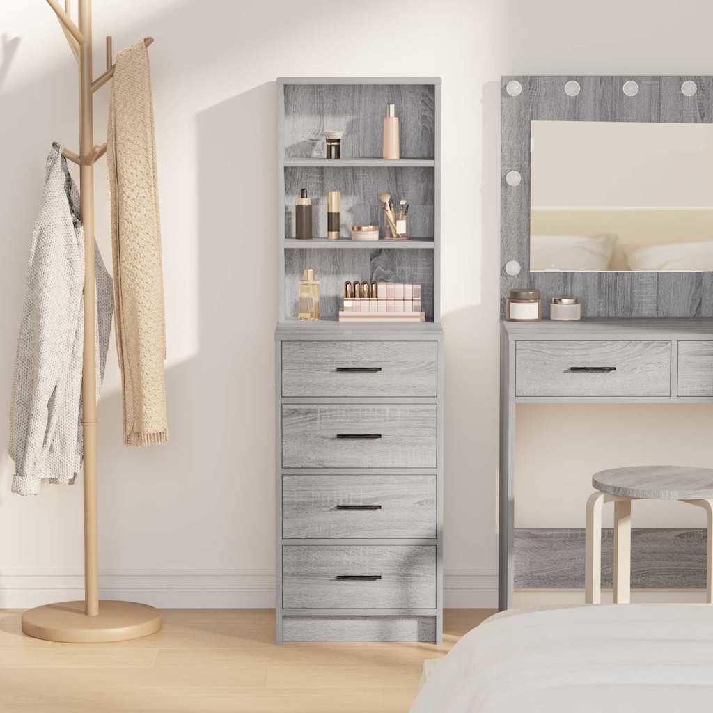 Haut Armoire Sonoma gris 40 x 41 x 135 cm Bois d'ingénierie - XIOS