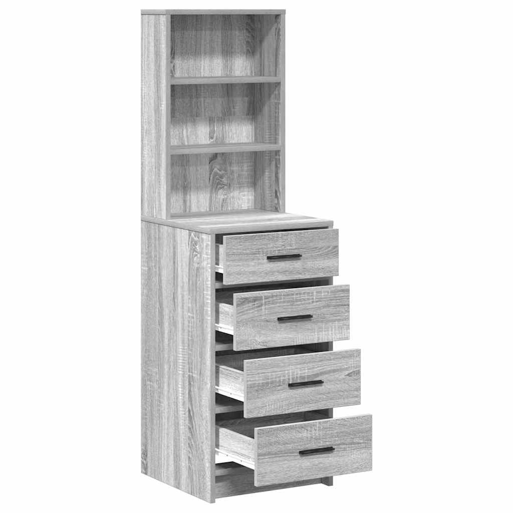 Haut Armoire Sonoma gris 40 x 41 x 135 cm Bois d'ingénierie - XIOS