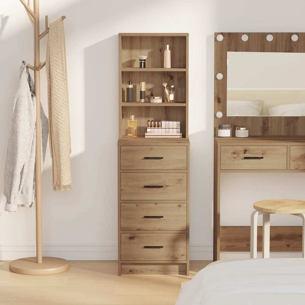 Haut Armoire chêne artisanal 40 x 41 x 135 cm Bois d'ingénierie - XIOS