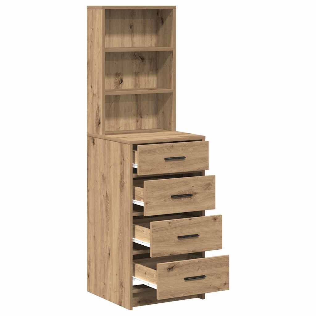 Haut Armoire chêne artisanal 40 x 41 x 135 cm Bois d'ingénierie - XIOS
