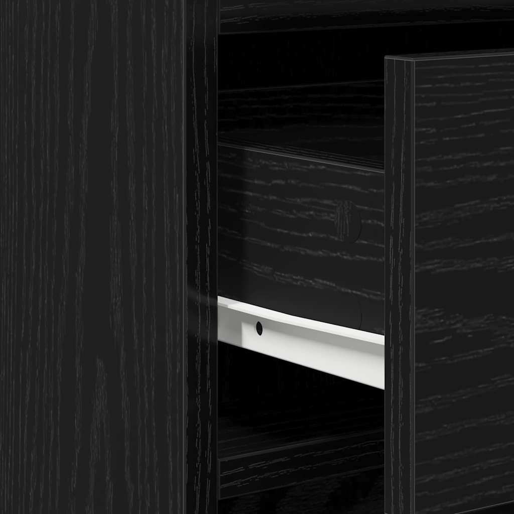 Buffet avec tiroir Chêne noir 40 x 41 x 75 cm Bois d'ingénierie - XIOS
