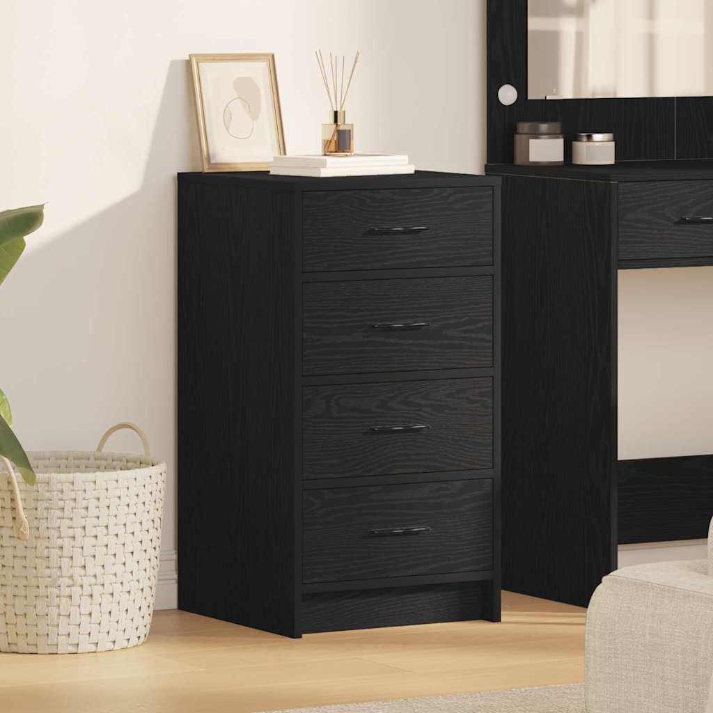 Buffet avec tiroir Chêne noir 40 x 41 x 75 cm Bois d'ingénierie - XIOS