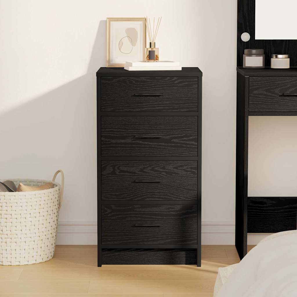 Buffet avec tiroir Chêne noir 40 x 41 x 75 cm Bois d'ingénierie - XIOS