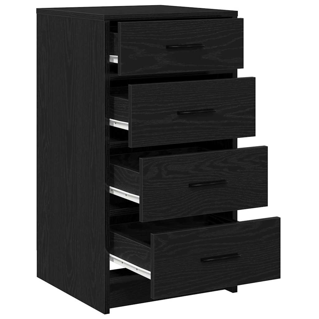 Buffet avec tiroir Chêne noir 40 x 41 x 75 cm Bois d'ingénierie - XIOS