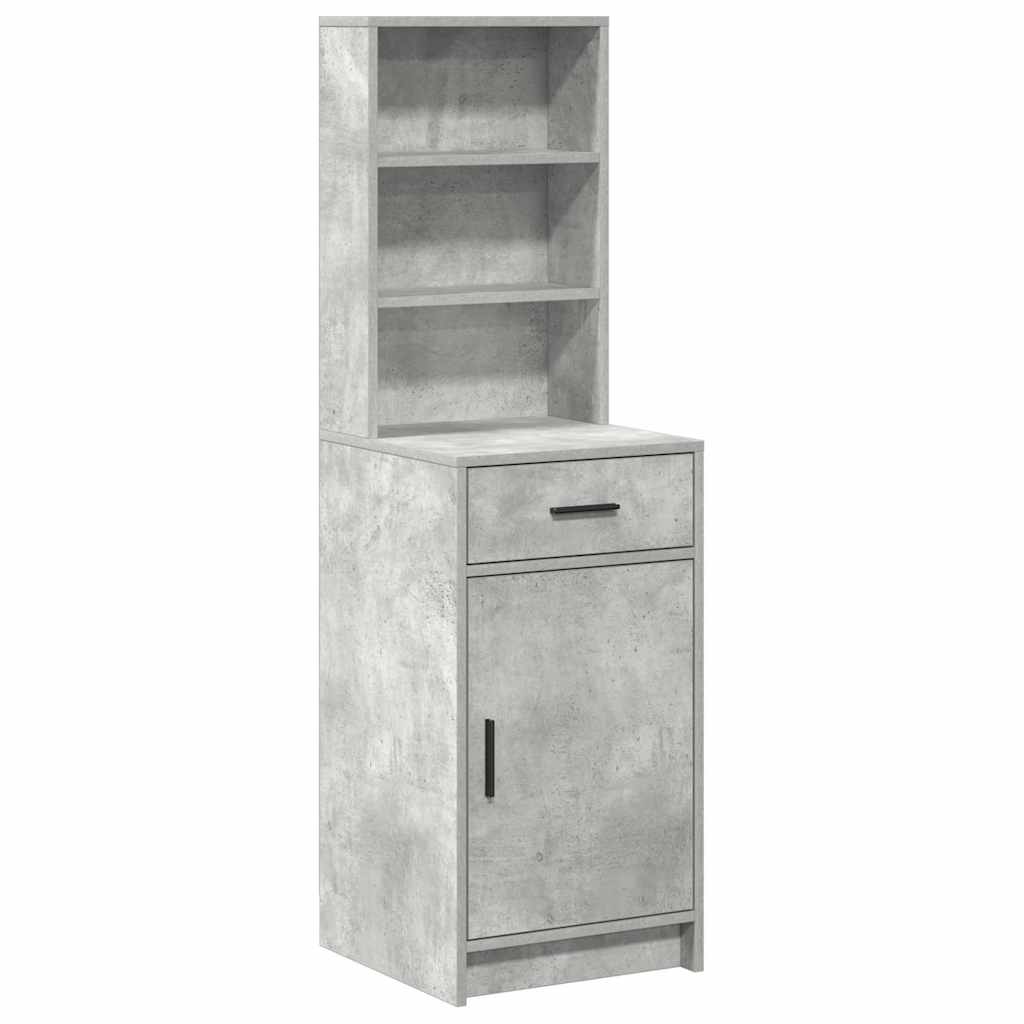 Haut Armoire Gris béton 40 x 40,5 x 135 cm Bois d'ingénierie - XIOS
