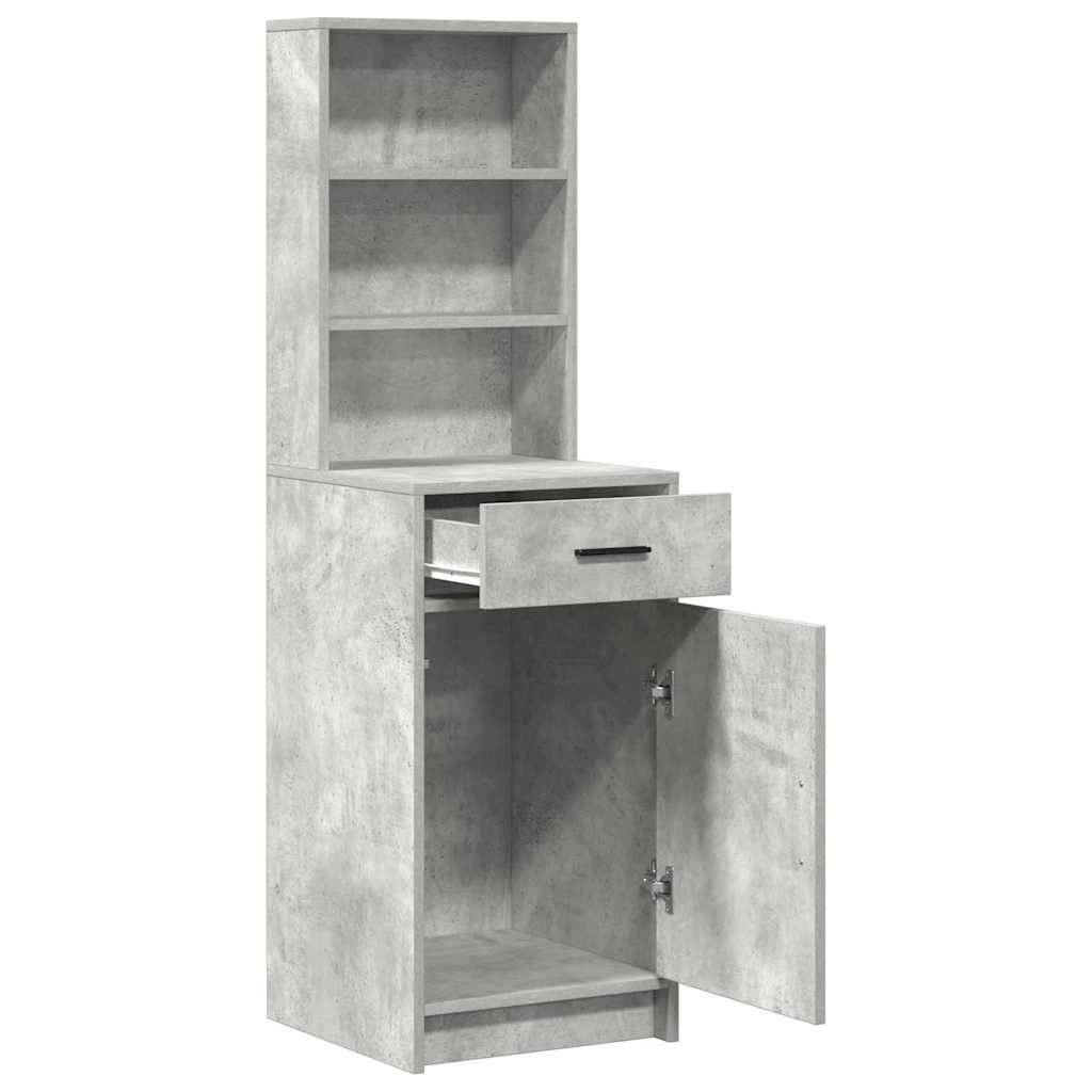 Haut Armoire Gris béton 40 x 40,5 x 135 cm Bois d'ingénierie - XIOS