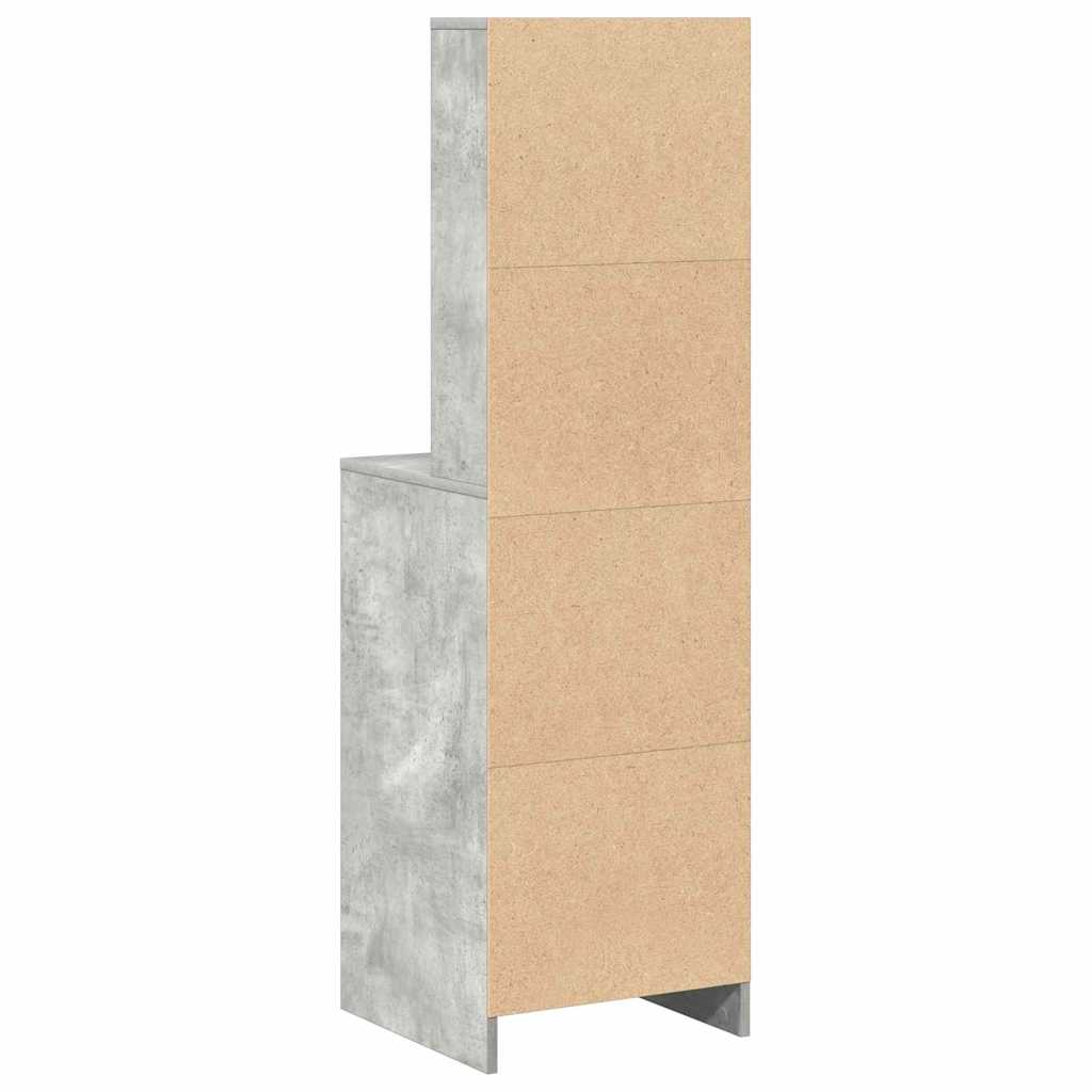 Haut Armoire Gris béton 40 x 40,5 x 135 cm Bois d'ingénierie - XIOS