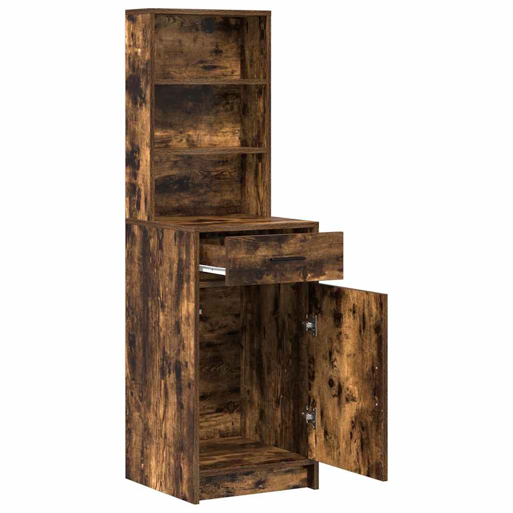 Haut Armoire Chêne fumé 40 x 40,5 x 135 cm Bois d'ingénierie - XIOS