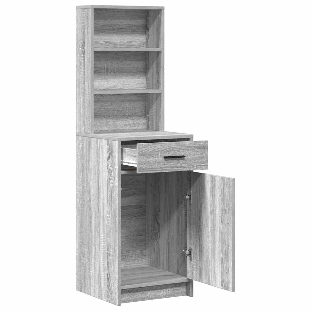 Haut Armoire Sonoma gris 40 x 40,5 x 135 cm Bois d'ingénierie - XIOS