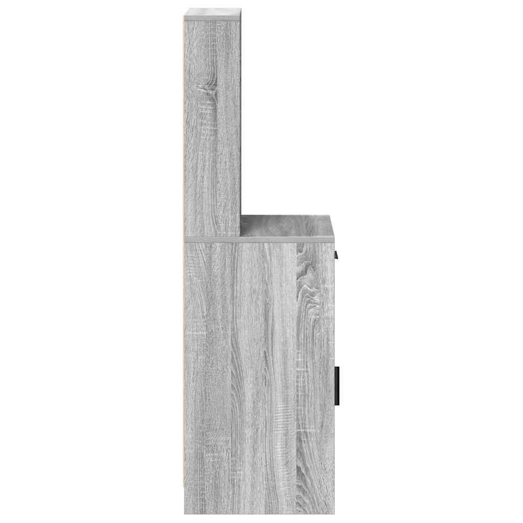 Haut Armoire Sonoma gris 40 x 40,5 x 135 cm Bois d'ingénierie - XIOS