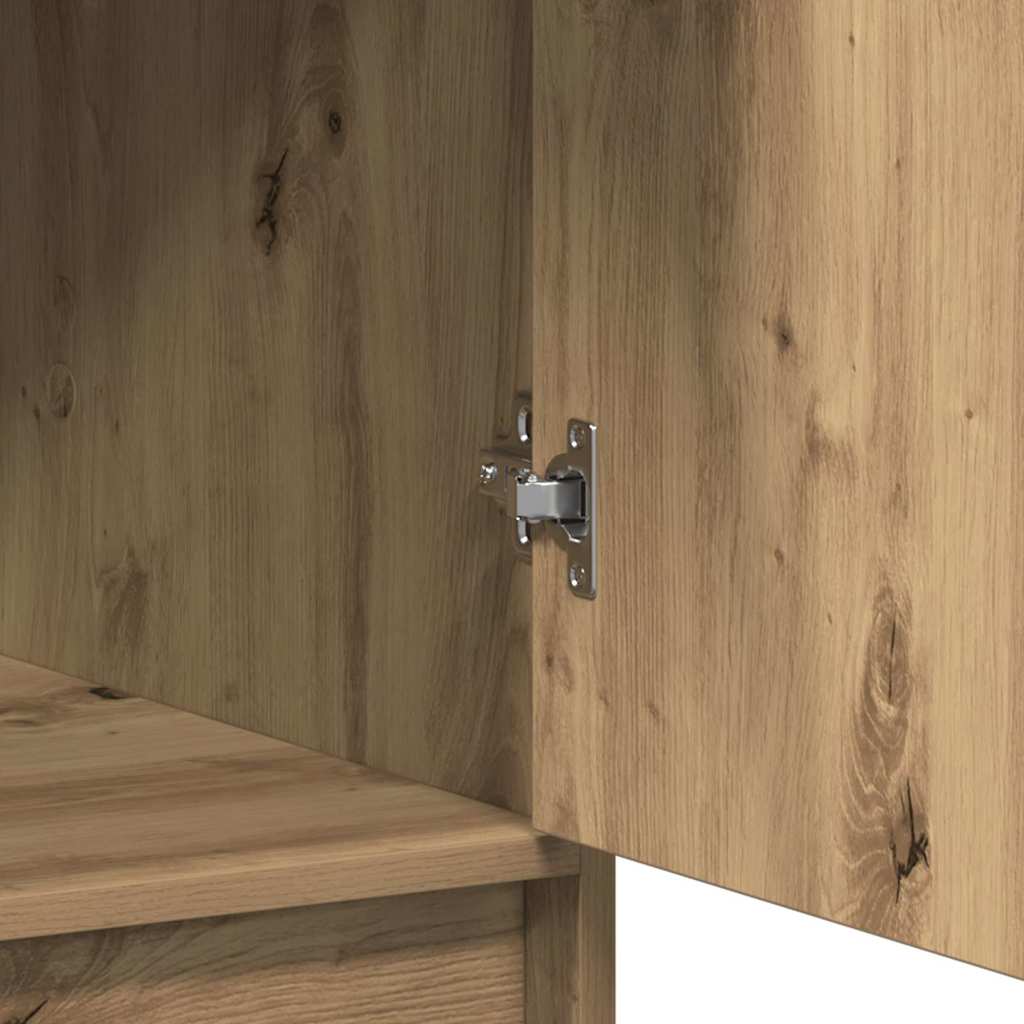 Haut Armoire avec tiroir chêne artisanal 40 x 40,5 x 135 cm - XIOS