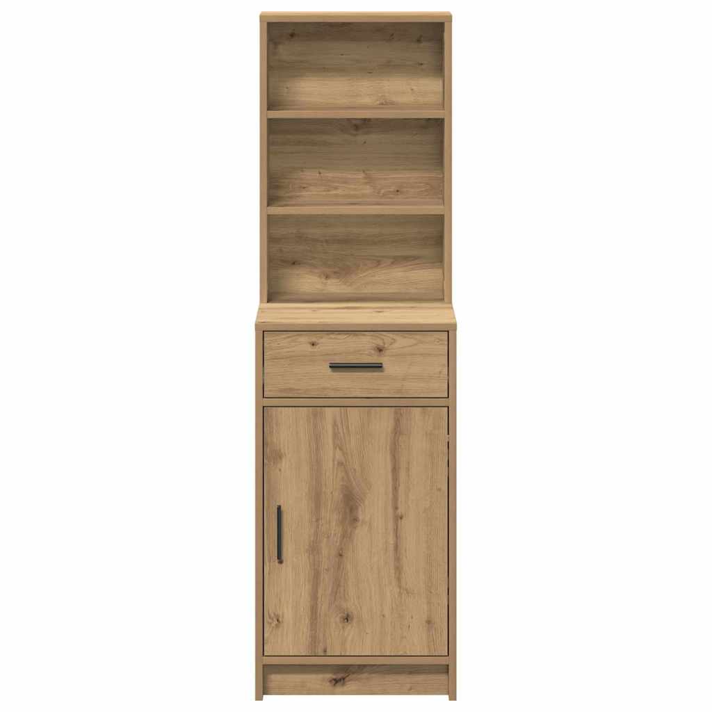 Haut Armoire avec tiroir chêne artisanal 40 x 40,5 x 135 cm - XIOS