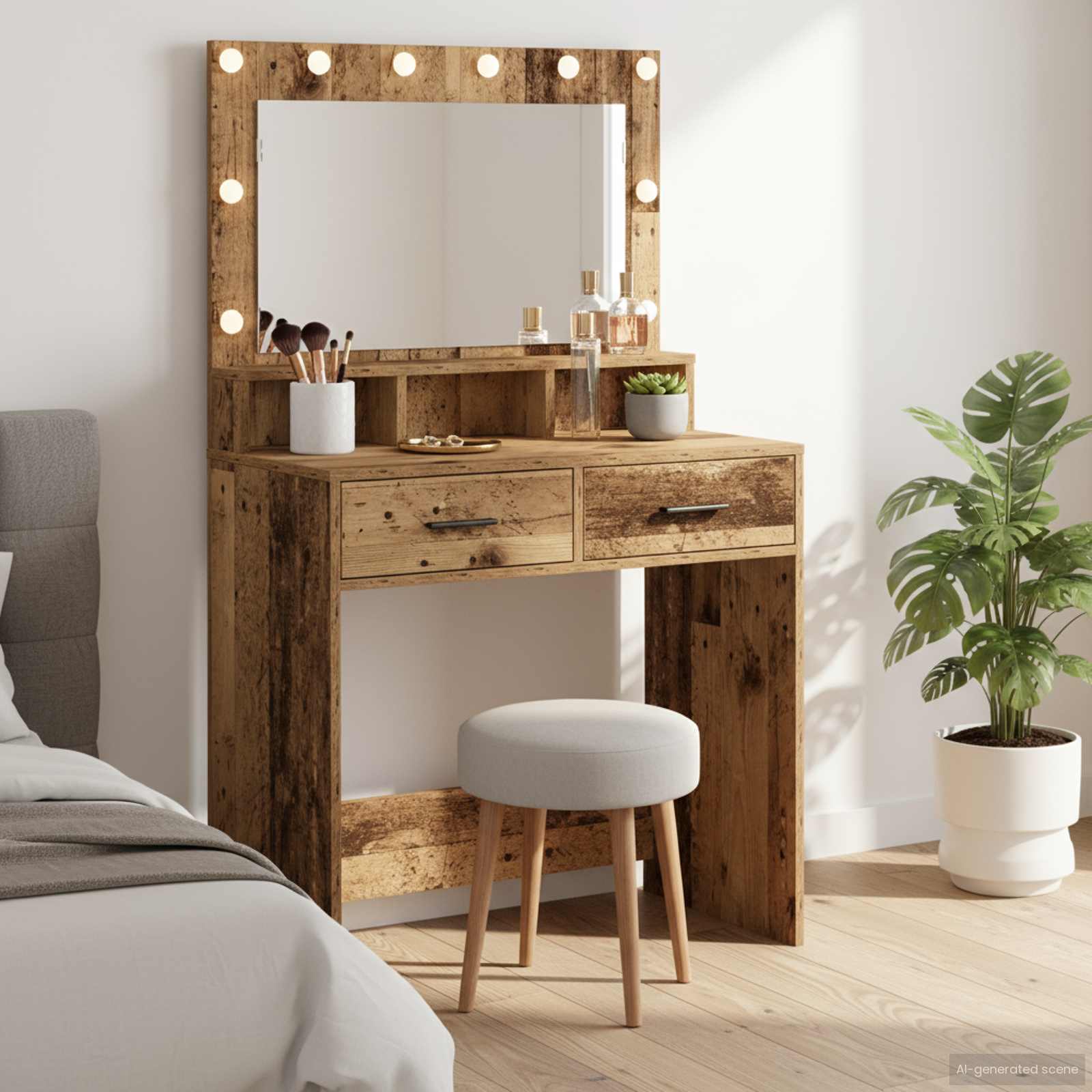 Coiffeuse Bois ancien 79 x 41 x 135 cm Bois d'ingénierie - XIOS