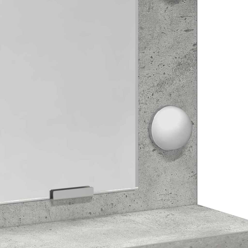 Coiffeuse Gris béton 50 x 41 x 135 cm Bois d'ingénierie - XIOS