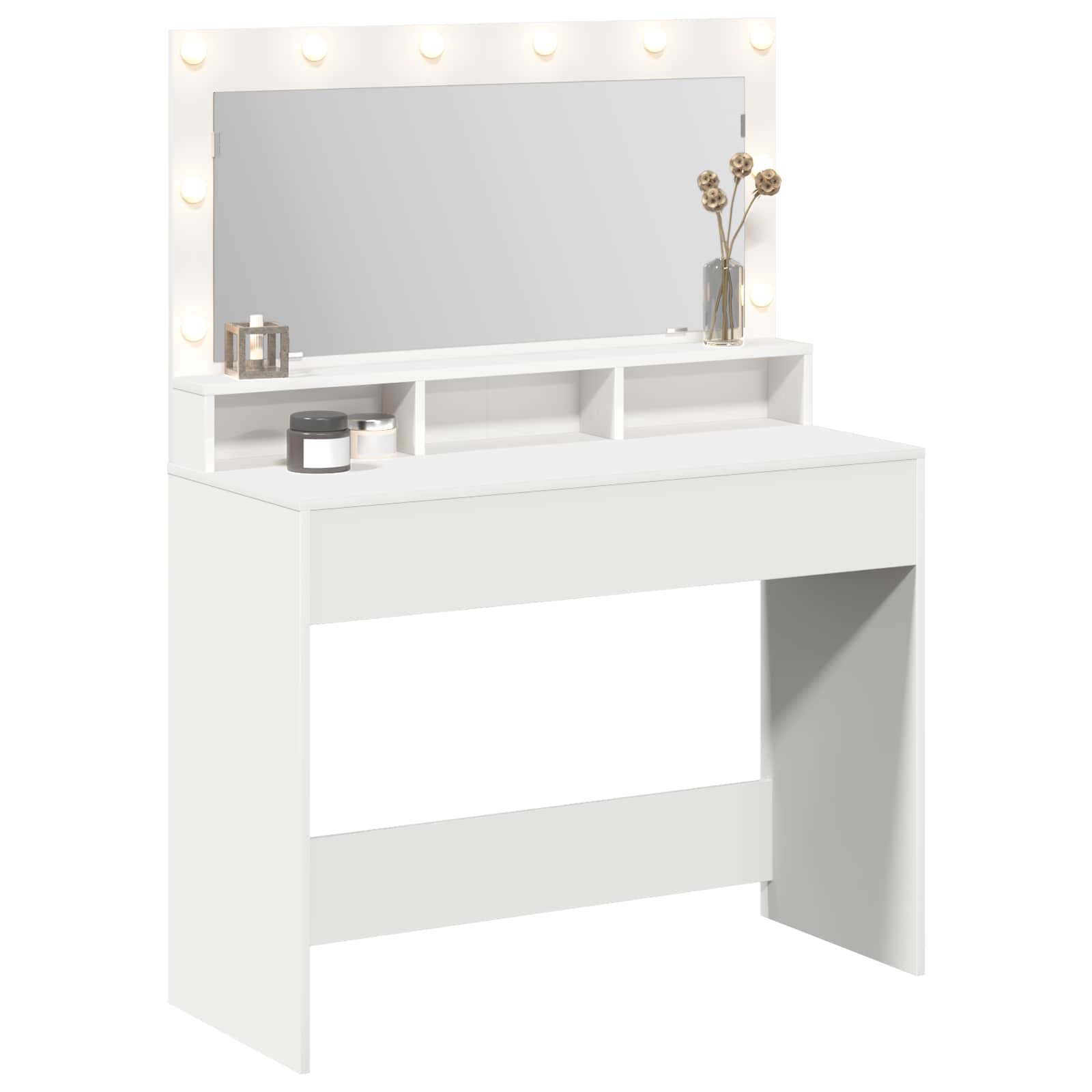 Table de Toilette Blanc 100 x 41 x 135 cm Bois d'ingénierie - XIOS