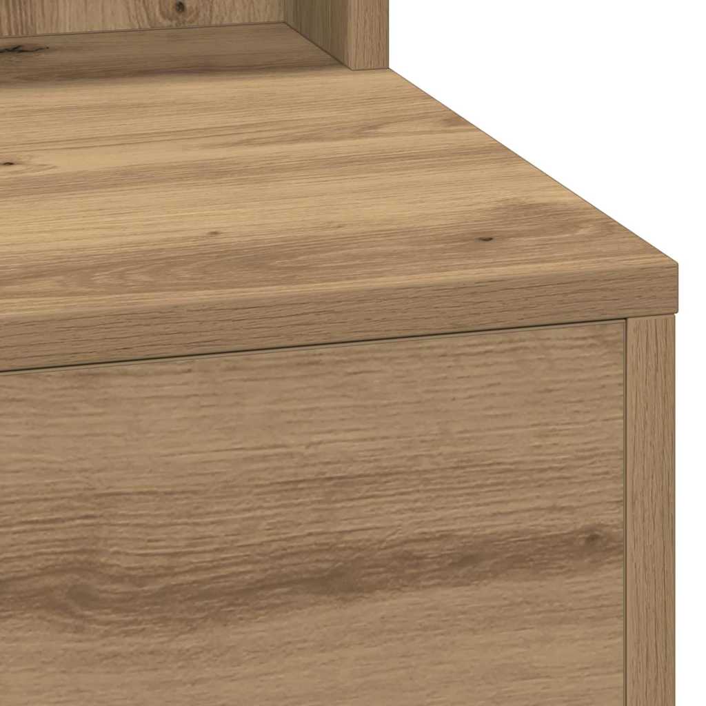 Table de Toilette avec miroir Chêne artisanal 100 x 41 x 135 cm - XIOS