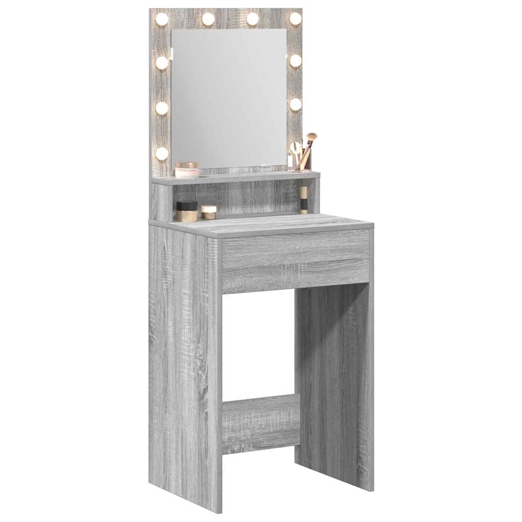 Table de Toilette avec étagère Gris Sonoma 50 x 41 x 135 cm - XIOS