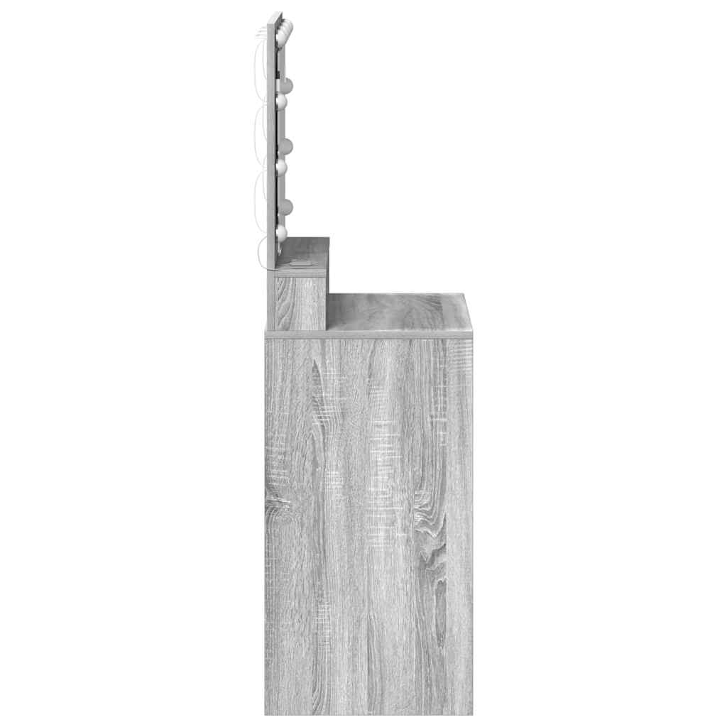 Table de Toilette avec étagère Gris Sonoma 50 x 41 x 135 cm - XIOS