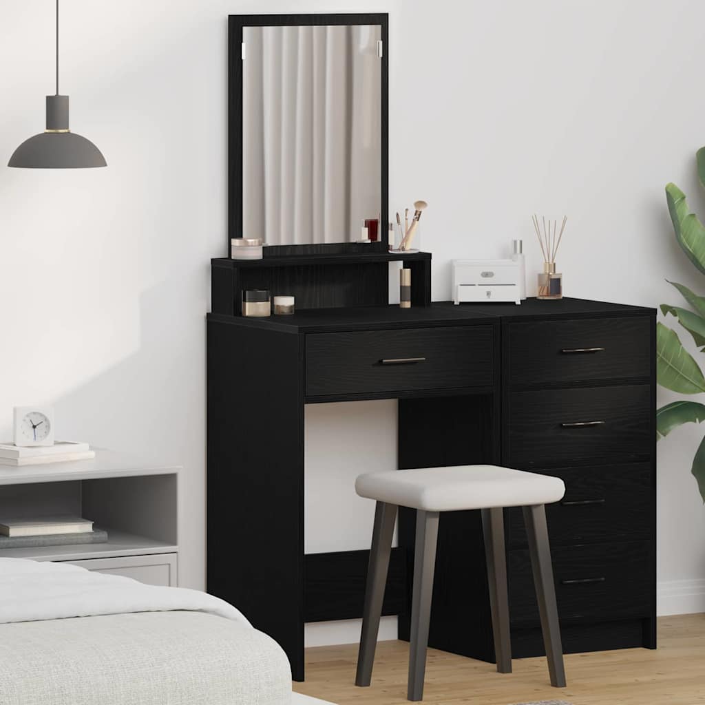 Coiffeuse Chêne noir 50 x 41 x 140 cm Bois d'ingénierie - XIOS
