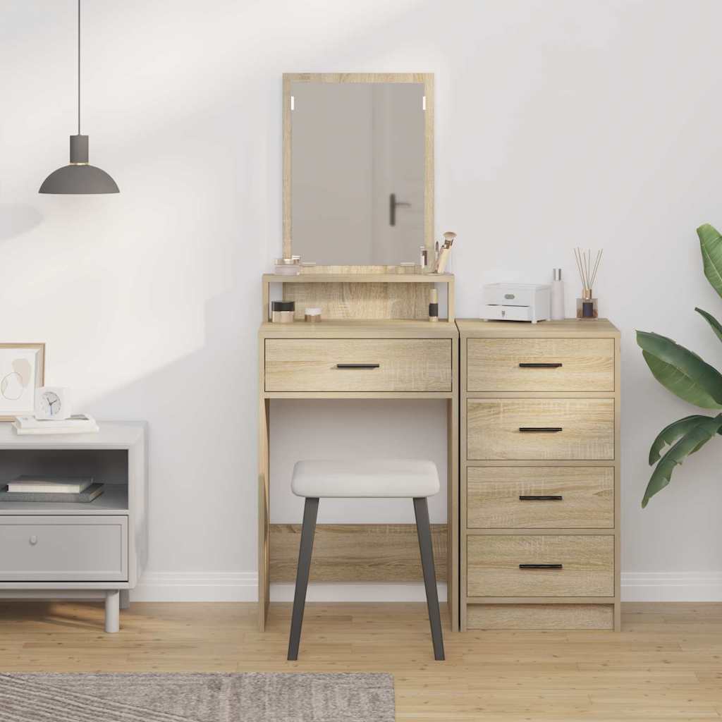 Coiffeuse Chêne Sonoma 50 x 41 x 140 cm Bois d'ingénierie - XIOS