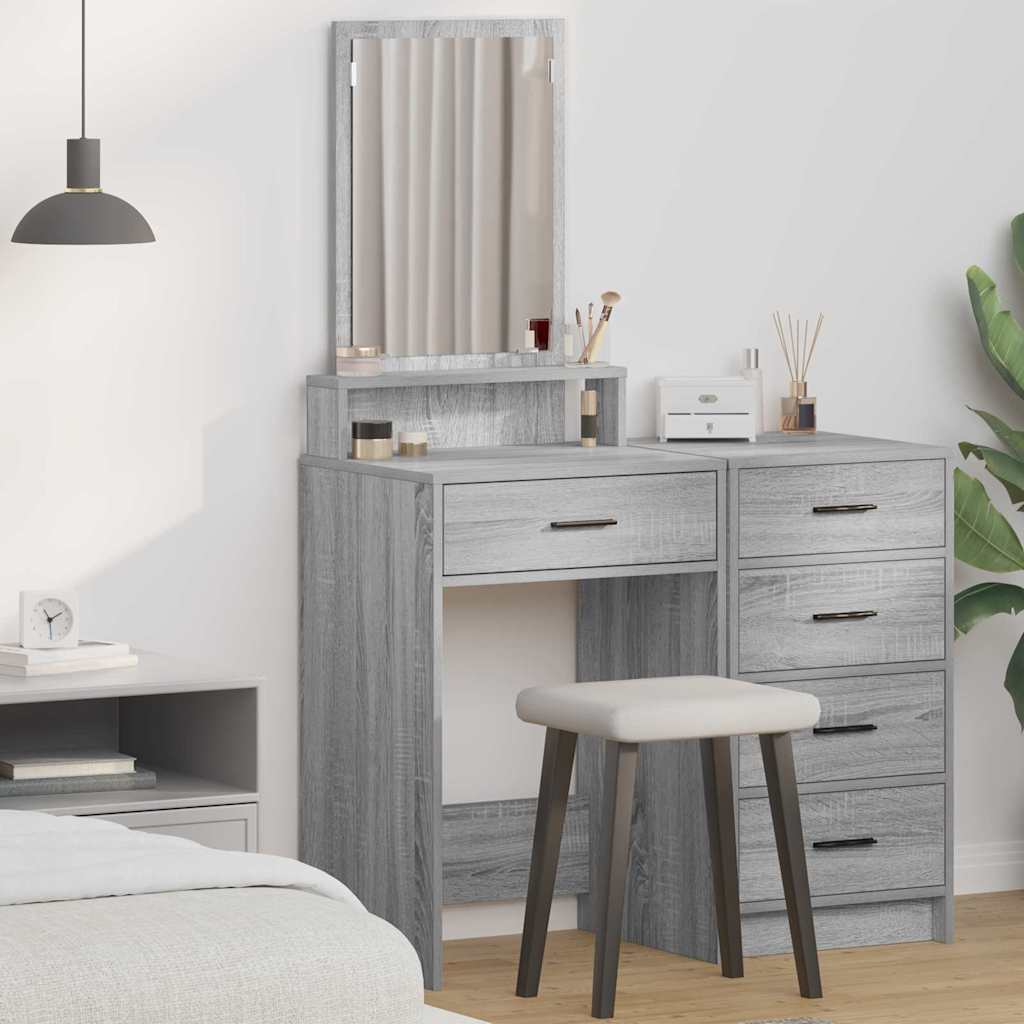 Coiffeuse Sonoma gris 50 x 41 x 140 cm Bois d'ingénierie - XIOS
