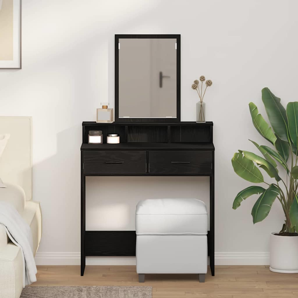 Coiffeuse Chêne noir 79 x 41 x 140 cm Bois d'ingénierie - XIOS