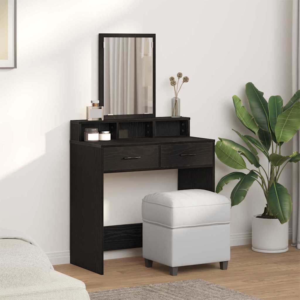 Coiffeuse Chêne noir 79 x 41 x 140 cm Bois d'ingénierie - XIOS