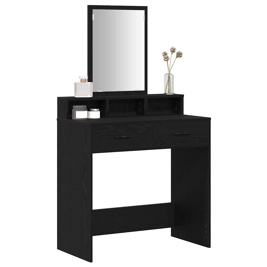 Coiffeuse Chêne noir 79 x 41 x 140 cm Bois d'ingénierie - XIOS