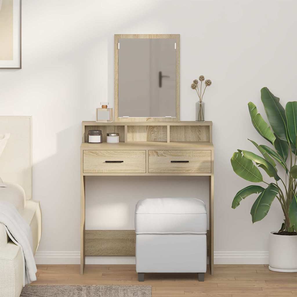 Coiffeuse Chêne Sonoma 79 x 41 x 140 cm Bois d'ingénierie - XIOS