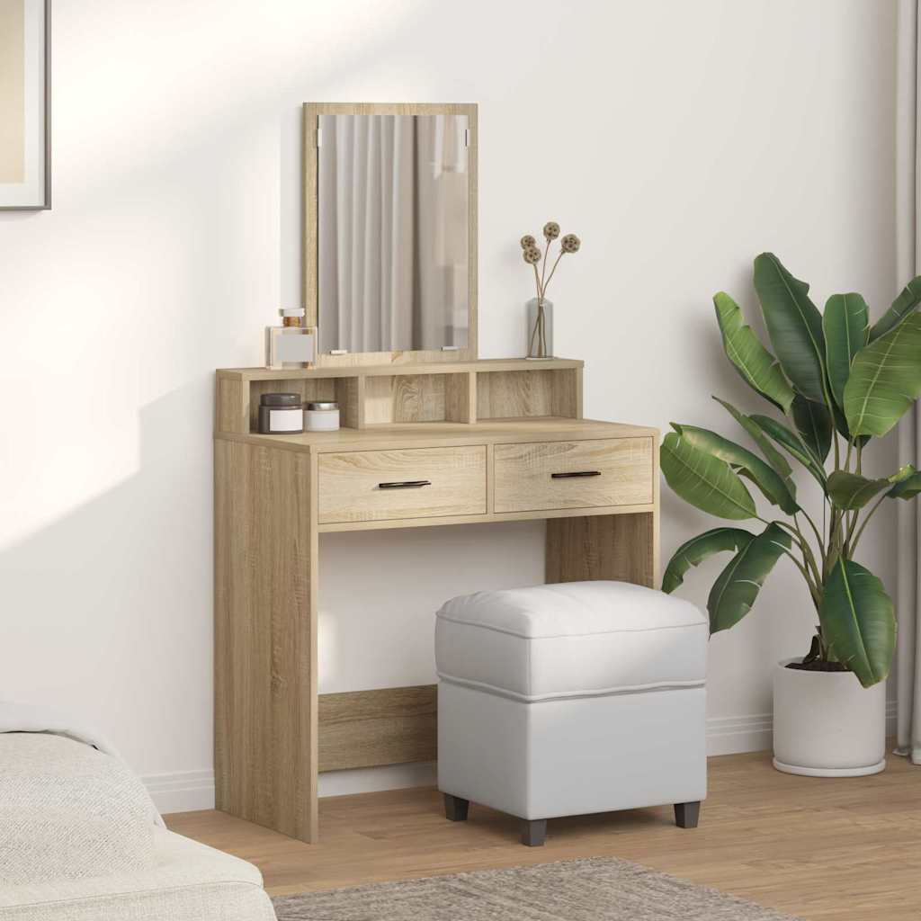 Coiffeuse Chêne Sonoma 79 x 41 x 140 cm Bois d'ingénierie - XIOS