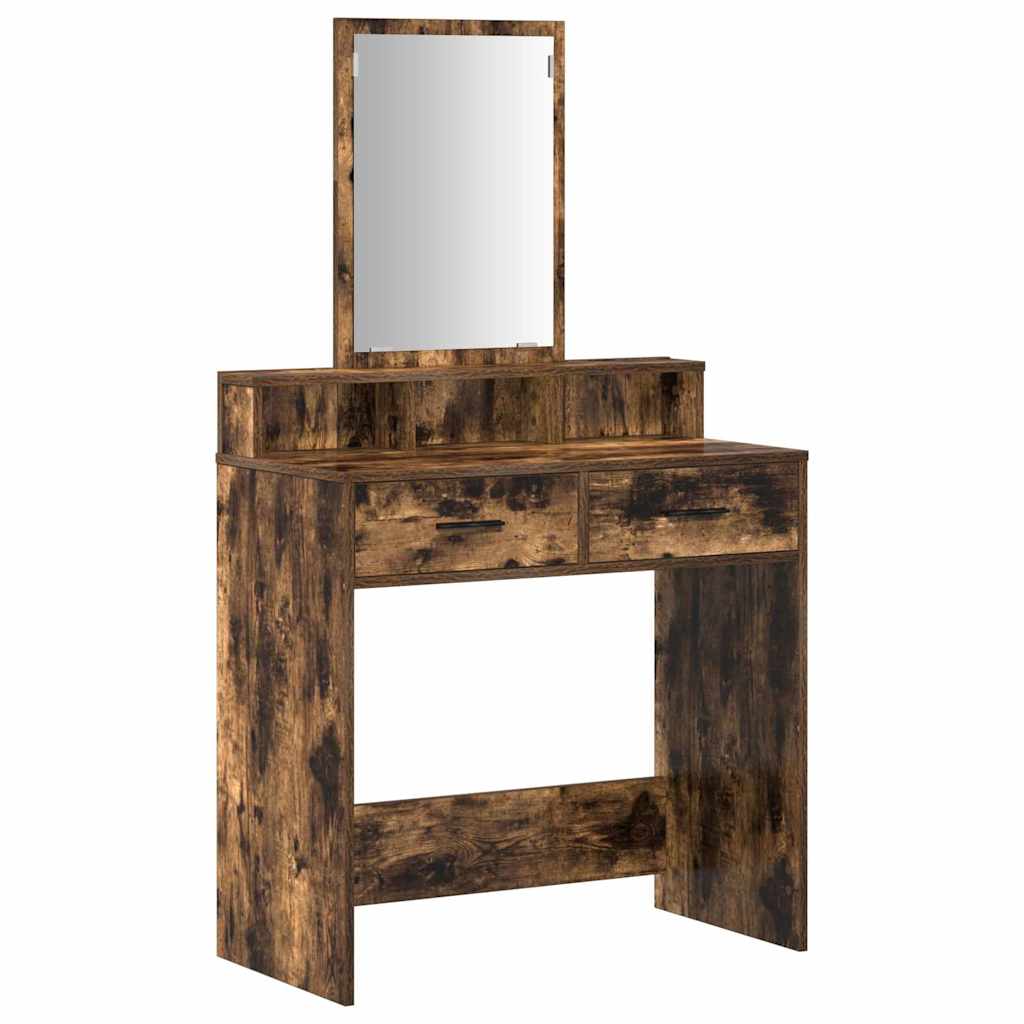 Coiffeuse Chêne fumé 79 x 41 x 140 cm Bois d'ingénierie - XIOS