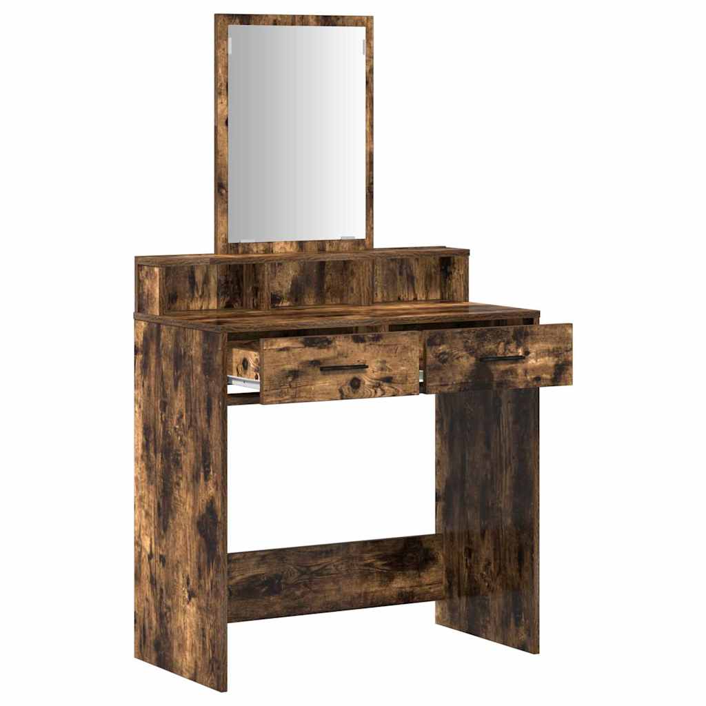 Coiffeuse Chêne fumé 79 x 41 x 140 cm Bois d'ingénierie - XIOS