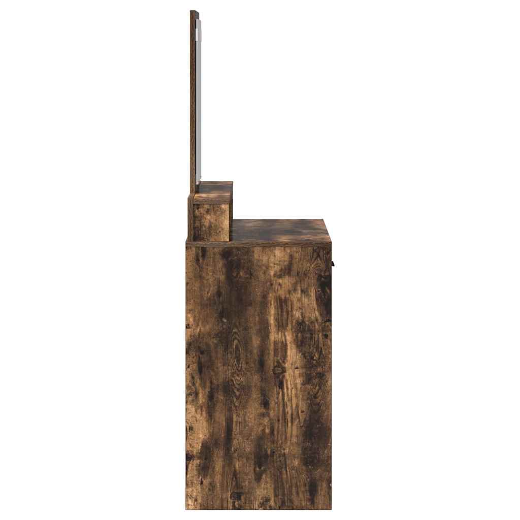 Coiffeuse Chêne fumé 79 x 41 x 140 cm Bois d'ingénierie - XIOS