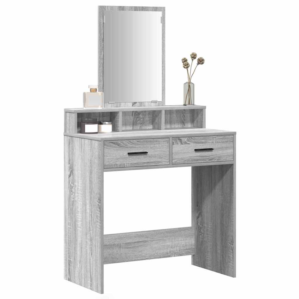 Coiffeuse Gris Sonoma 79 x 41 x 140 cm Bois d'ingénierie - XIOS