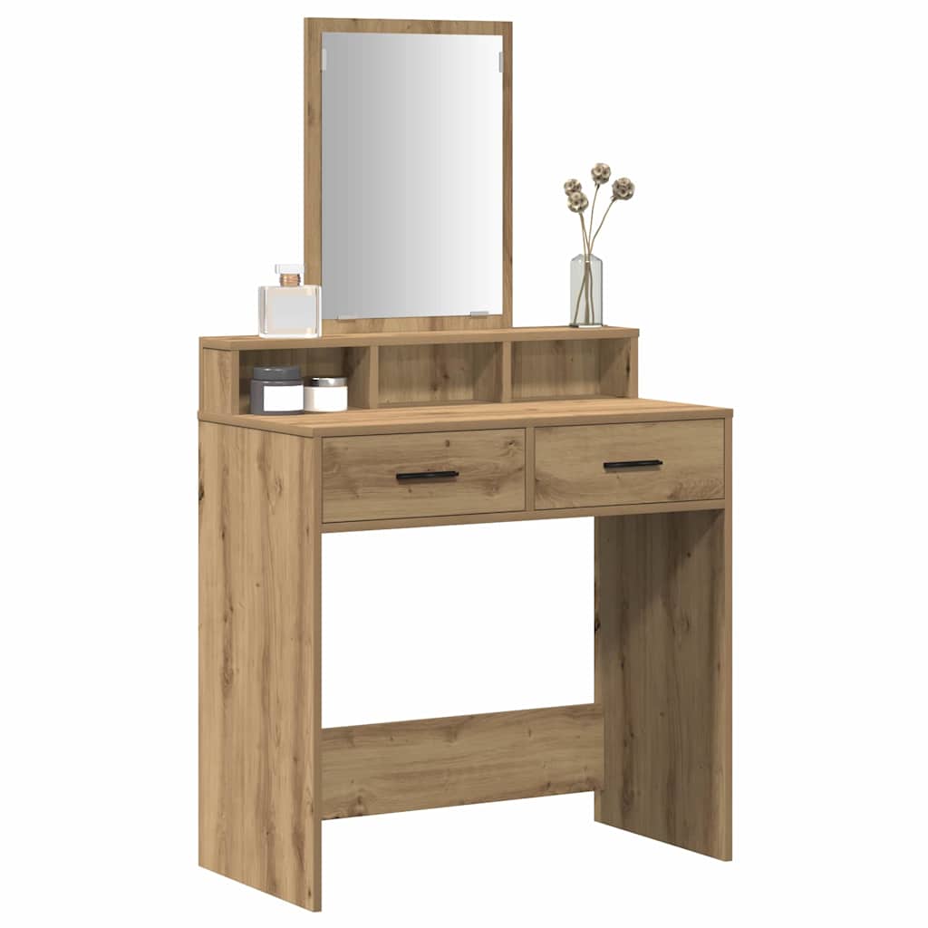 Coiffeuse Chêne artisanal 79 x 41 x 140 cm Bois d'ingénierie - XIOS