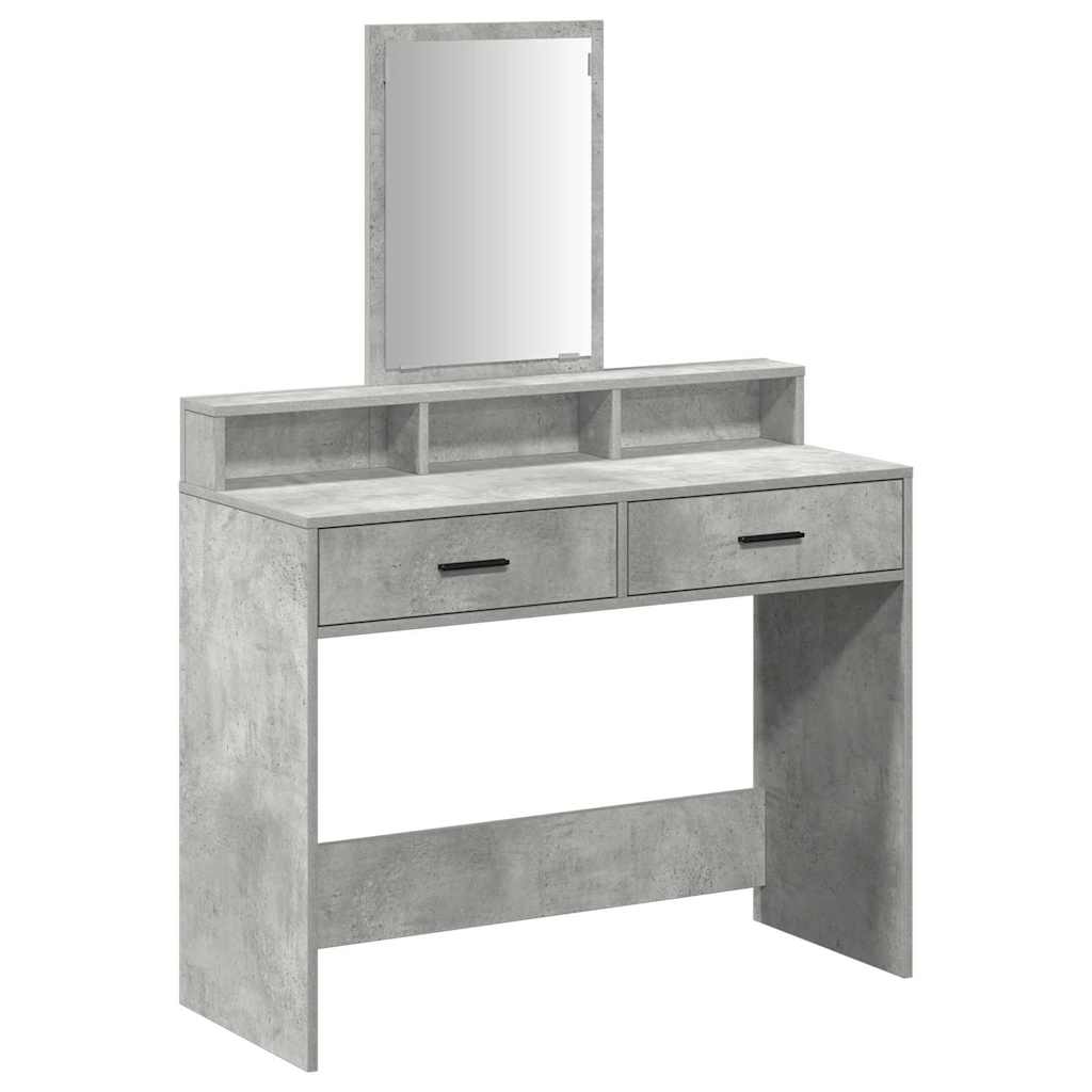 Coiffeuse Gris béton 100 x 41 x 140 cm Bois d'ingénierie