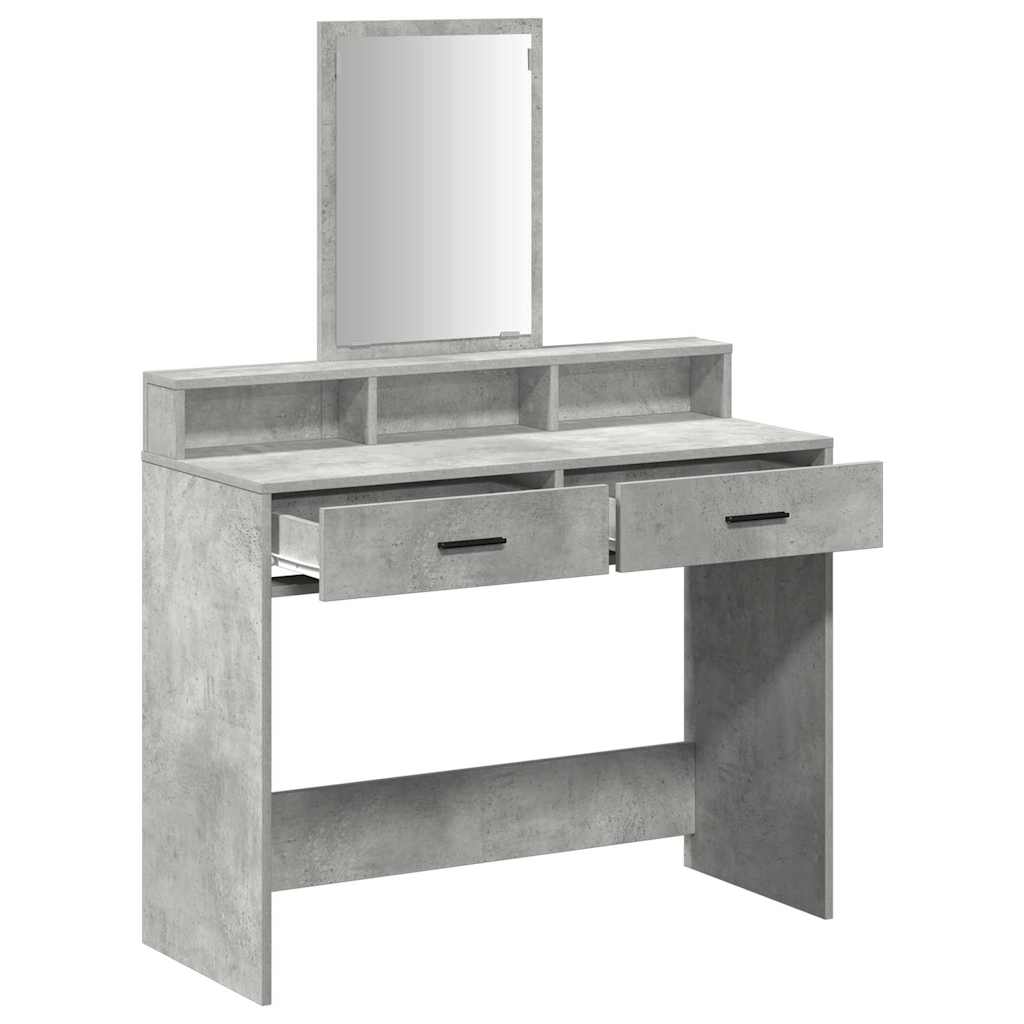 Coiffeuse Gris béton 100 x 41 x 140 cm Bois d'ingénierie