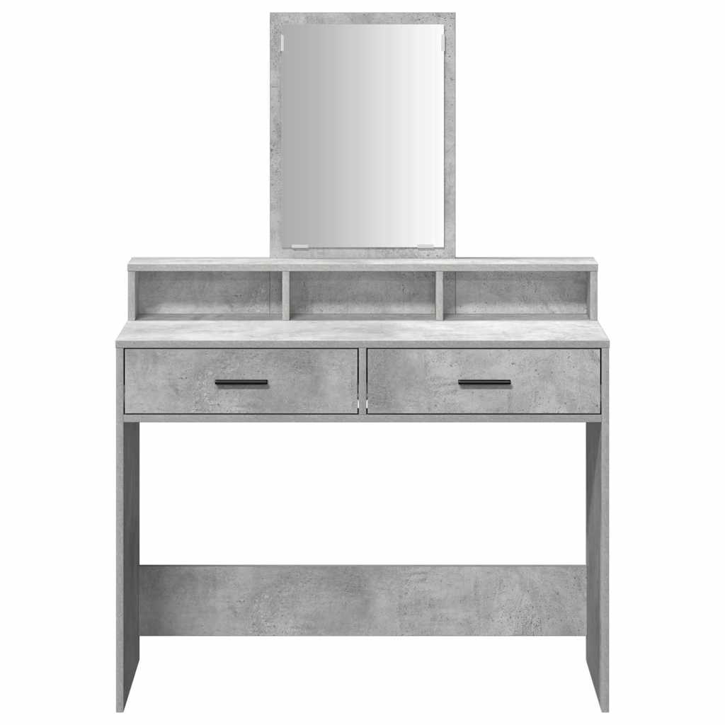 Coiffeuse Gris béton 100 x 41 x 140 cm Bois d'ingénierie