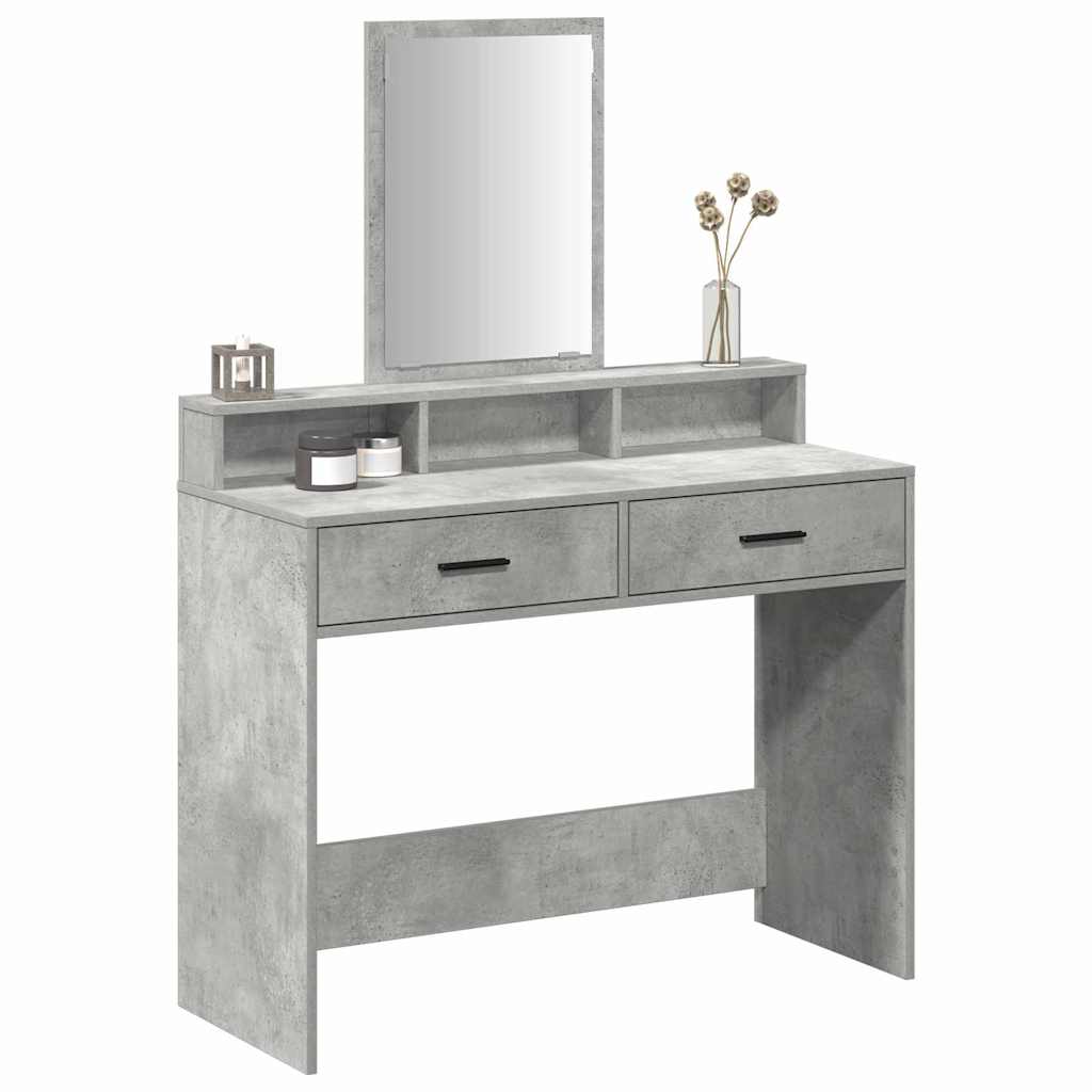 Coiffeuse Gris béton 100 x 41 x 140 cm Bois d'ingénierie