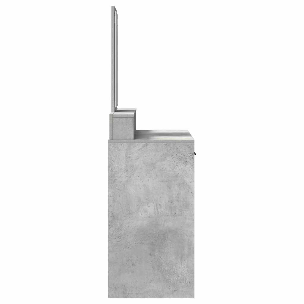Coiffeuse Gris béton 100 x 41 x 140 cm Bois d'ingénierie