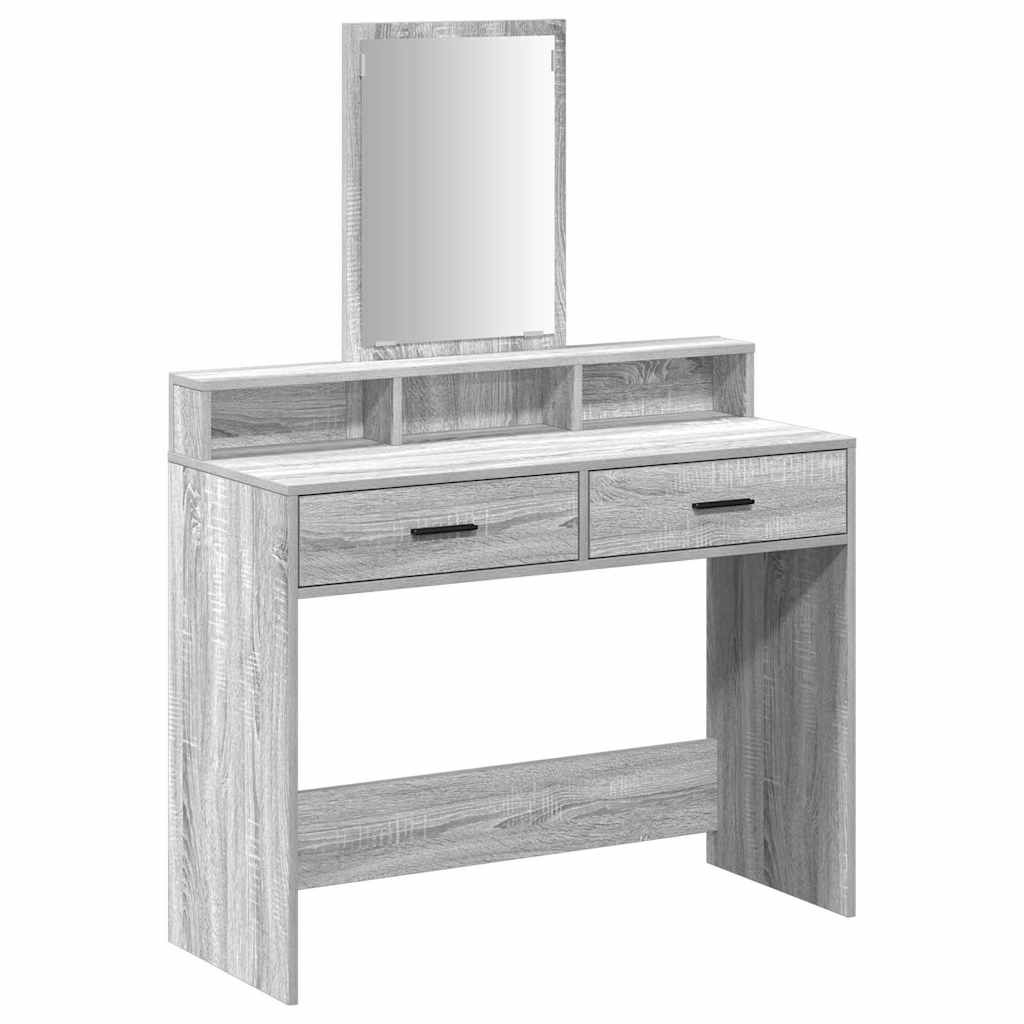 Coiffeuse Gris Sonoma 100 x 41 x 140 cm Bois d'ingénierie