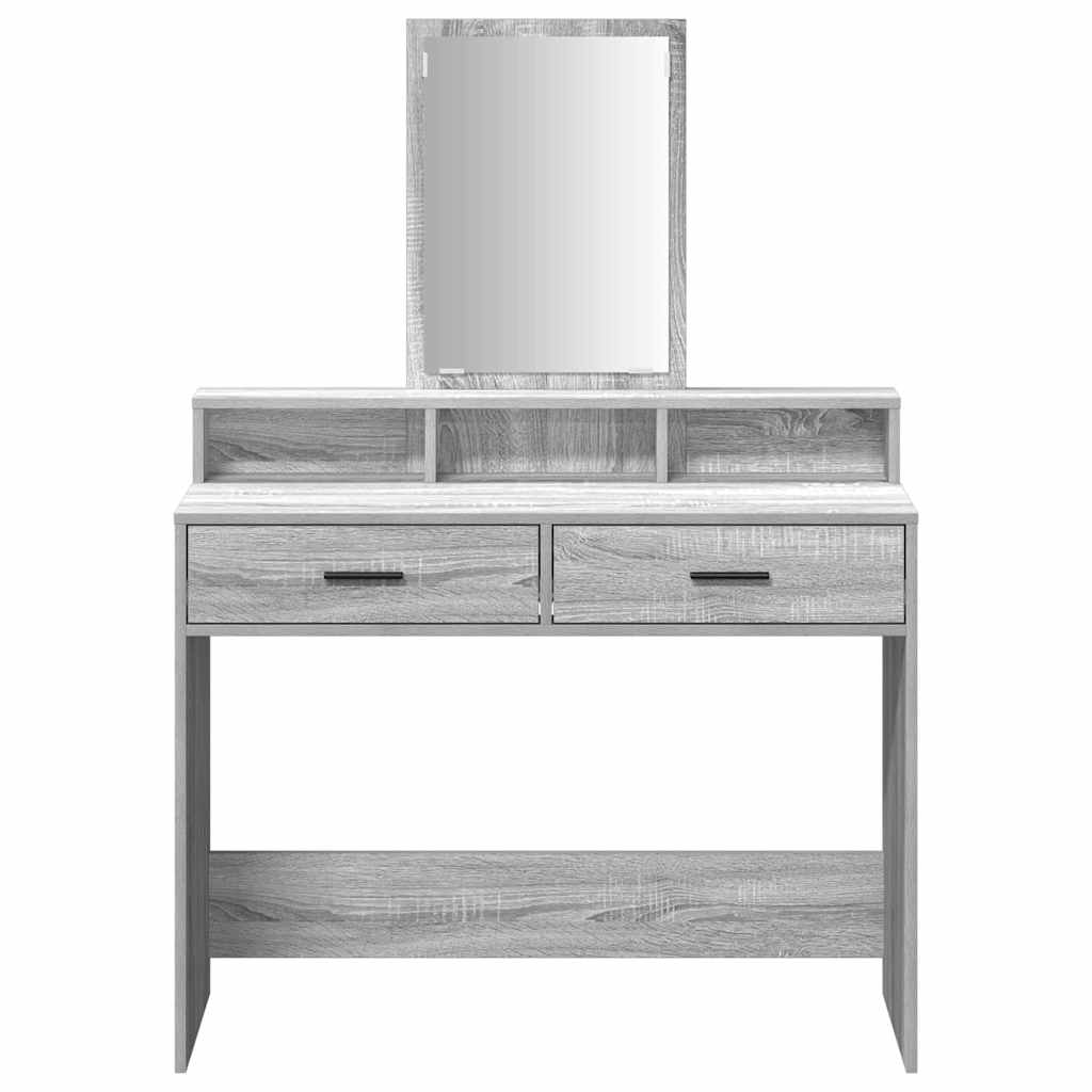 Coiffeuse Gris Sonoma 100 x 41 x 140 cm Bois d'ingénierie