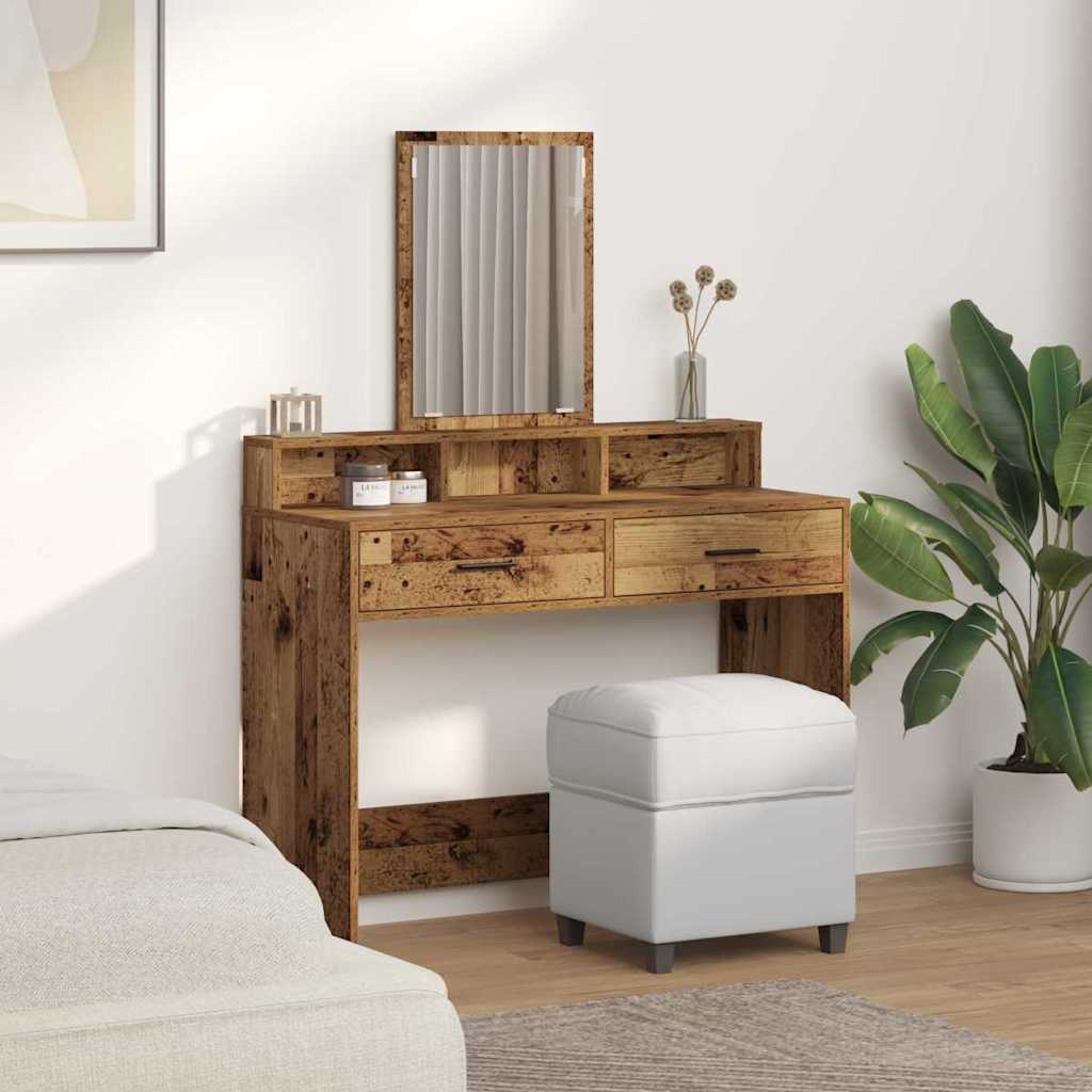 Coiffeuse Bois Ancien 100 x 41 x 140 cm Bois d'ingénierie - XIOS