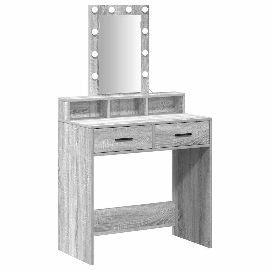 Table de Toilette Gris 79 x 41 x 140 cm Bois d'ingénierie - XIOS