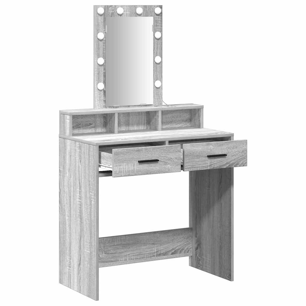 Table de Toilette Gris 79 x 41 x 140 cm Bois d'ingénierie - XIOS