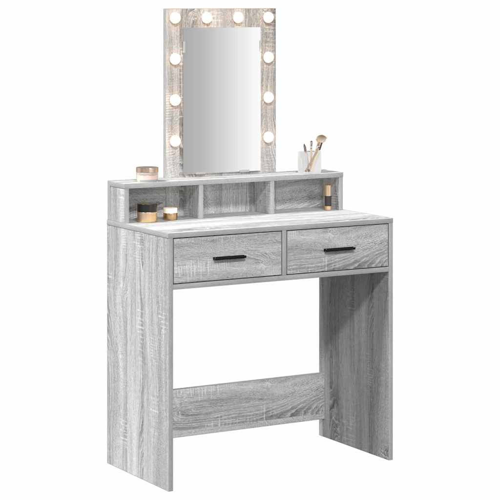 Table de Toilette Gris 79 x 41 x 140 cm Bois d'ingénierie - XIOS