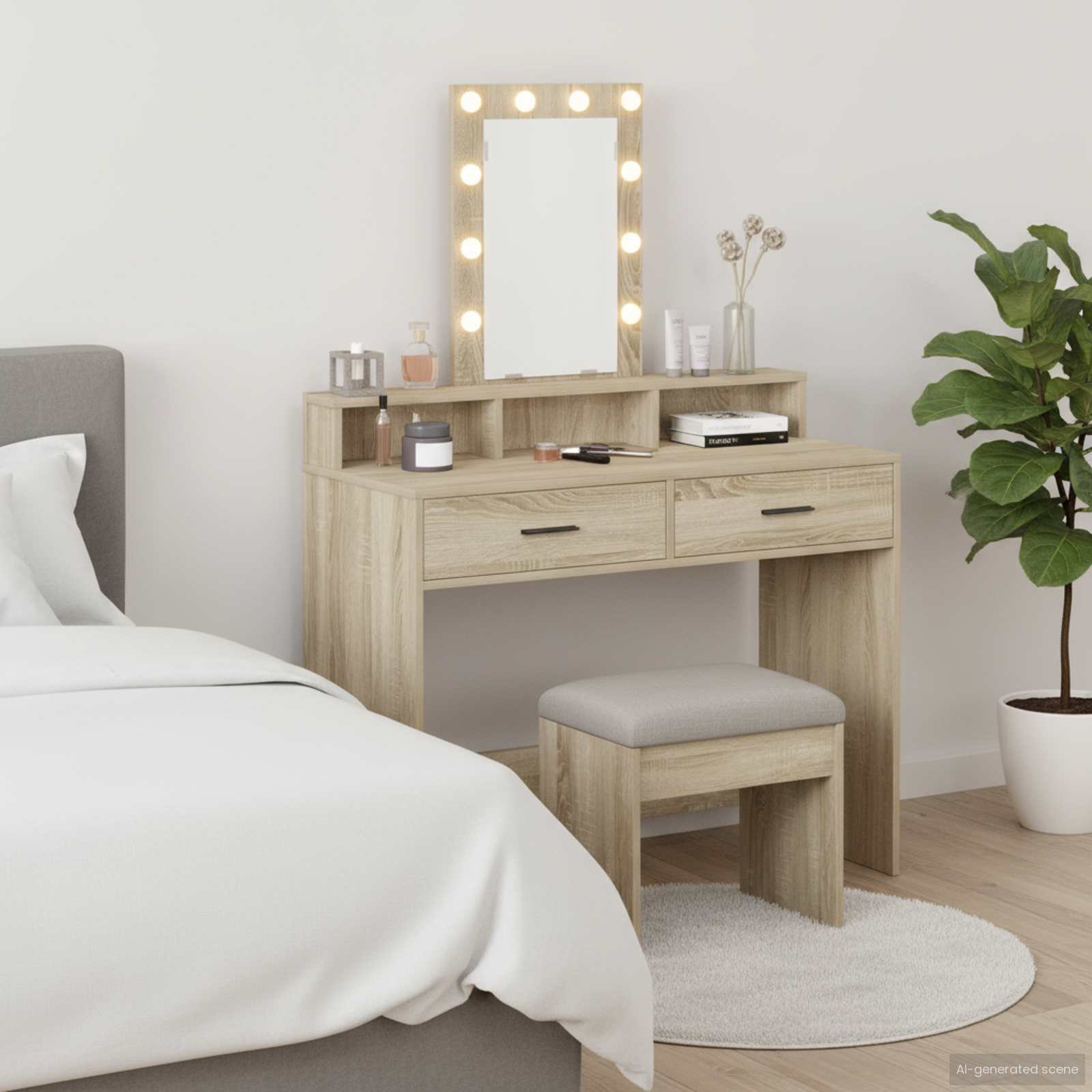 Table de Toilette Marron 100 x 41 x 140 cm Bois d'ingénierie - XIOS