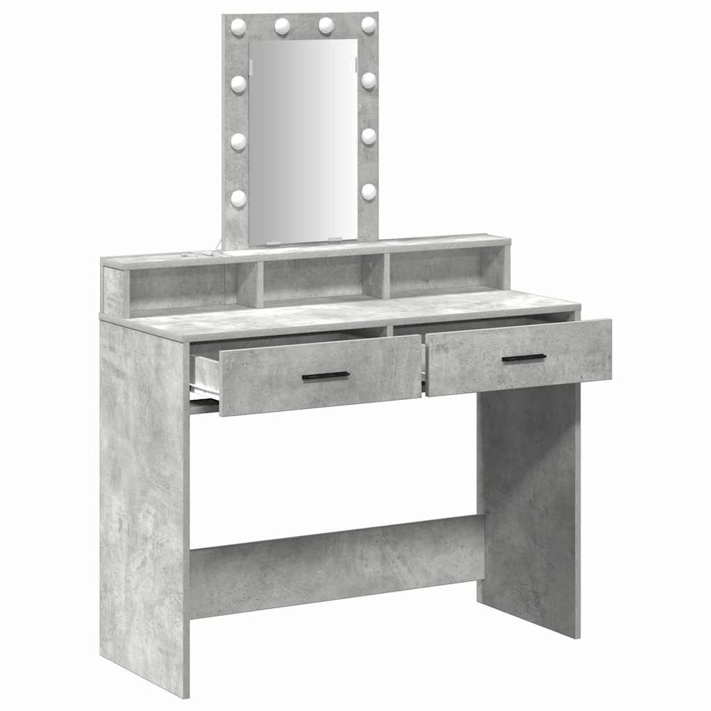 Table de Toilette Gris 100 x 41 x 140 cm Bois d'ingénierie - XIOS