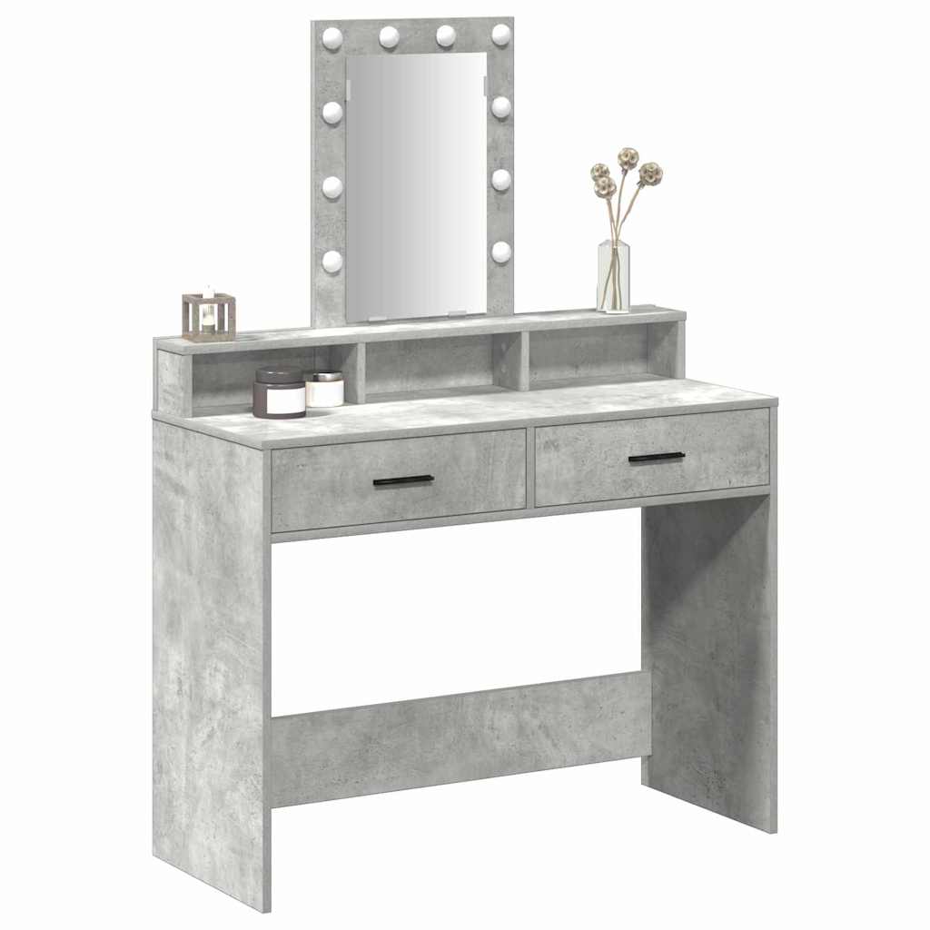 Table de Toilette Gris 100 x 41 x 140 cm Bois d'ingénierie - XIOS